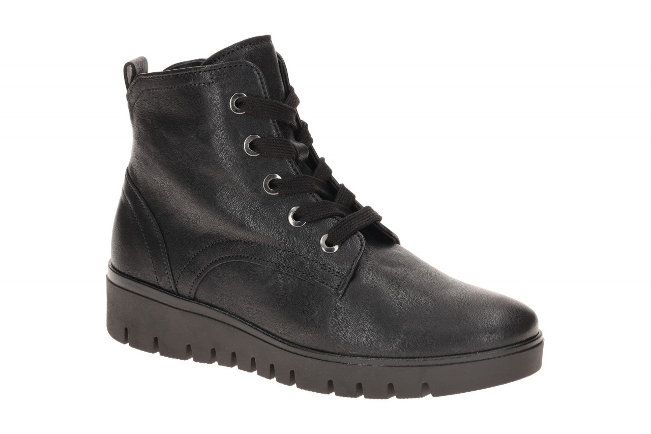 Gabor Damen Stiefeletten 72.065 Schwarz - bequeme Keilabsatz in Extra Weit