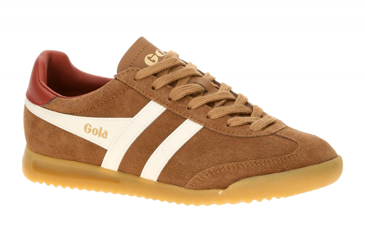 Gola CLB761TW Damen Sneaker Braun umber/off white/lollipop Velourleder + Glat...