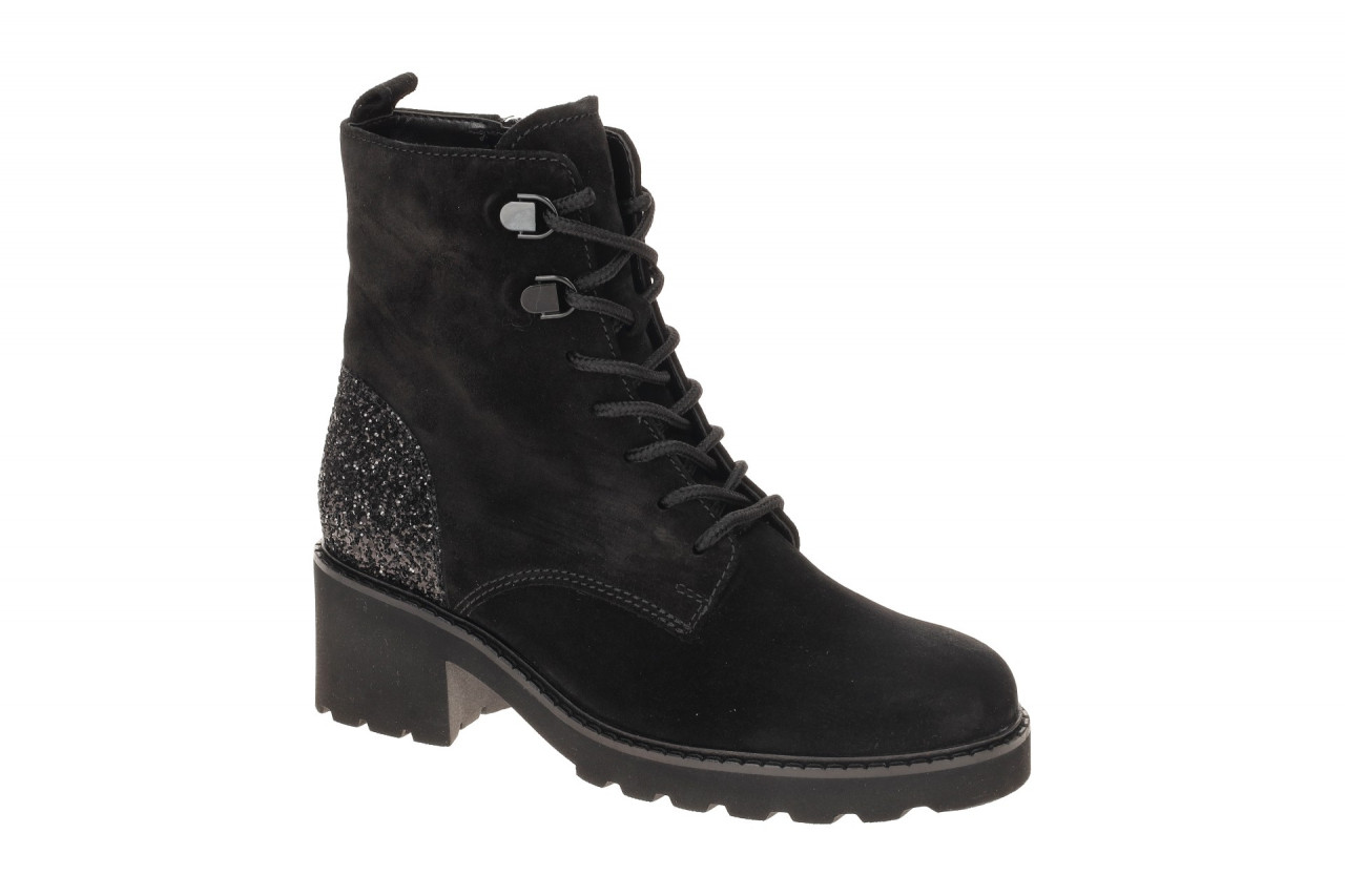 Gabor 76.635 Schwarz Damen Stiefeletten Velour Rei?verschluss Absatz 4cm