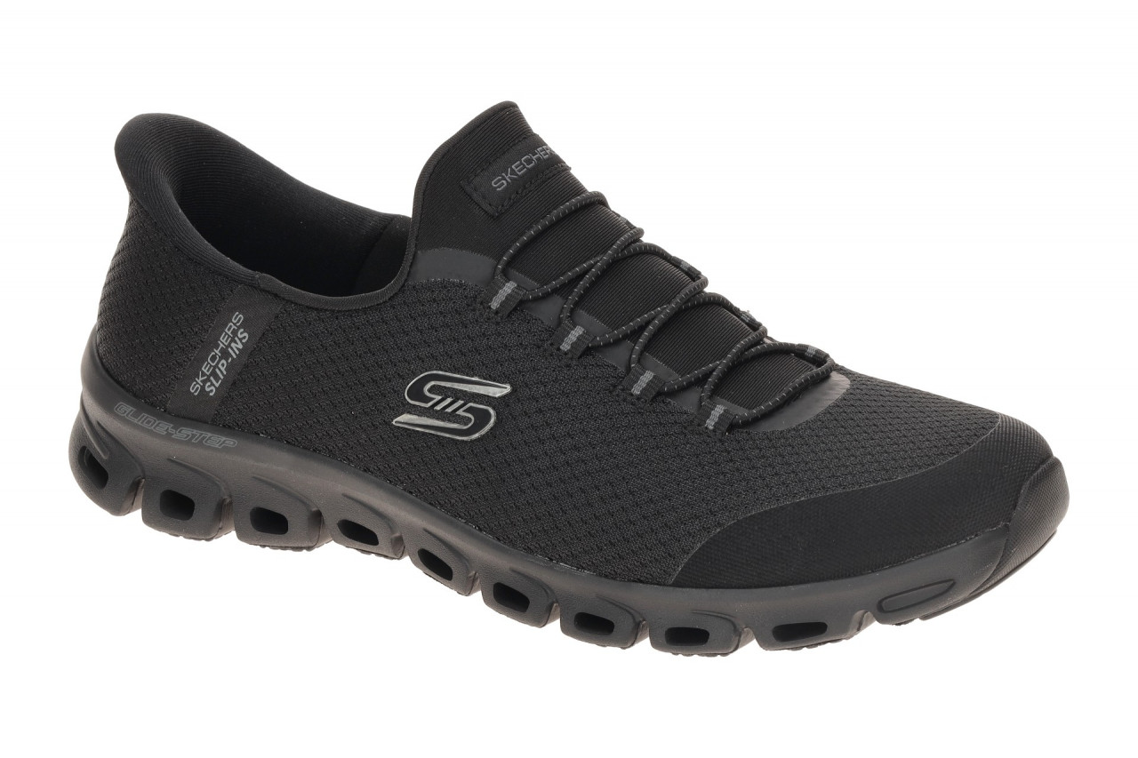 Skechers GLIDE STEP 104547 BBK schwarz - sportliche Slipper f?r Damen