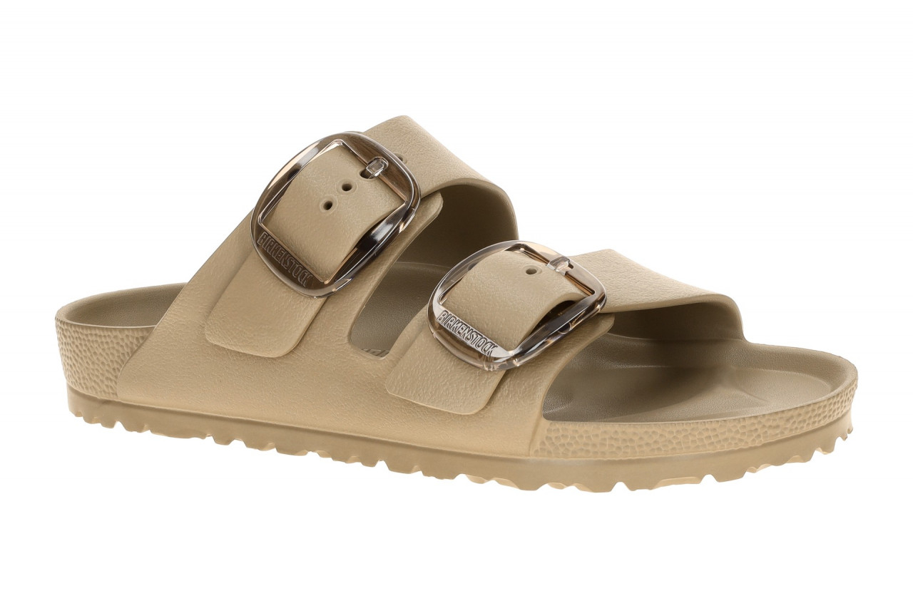 Birkenstock Damen Pantoletten 1030389 Arizona Big Buckle EVA Taupe-Braun Leic...