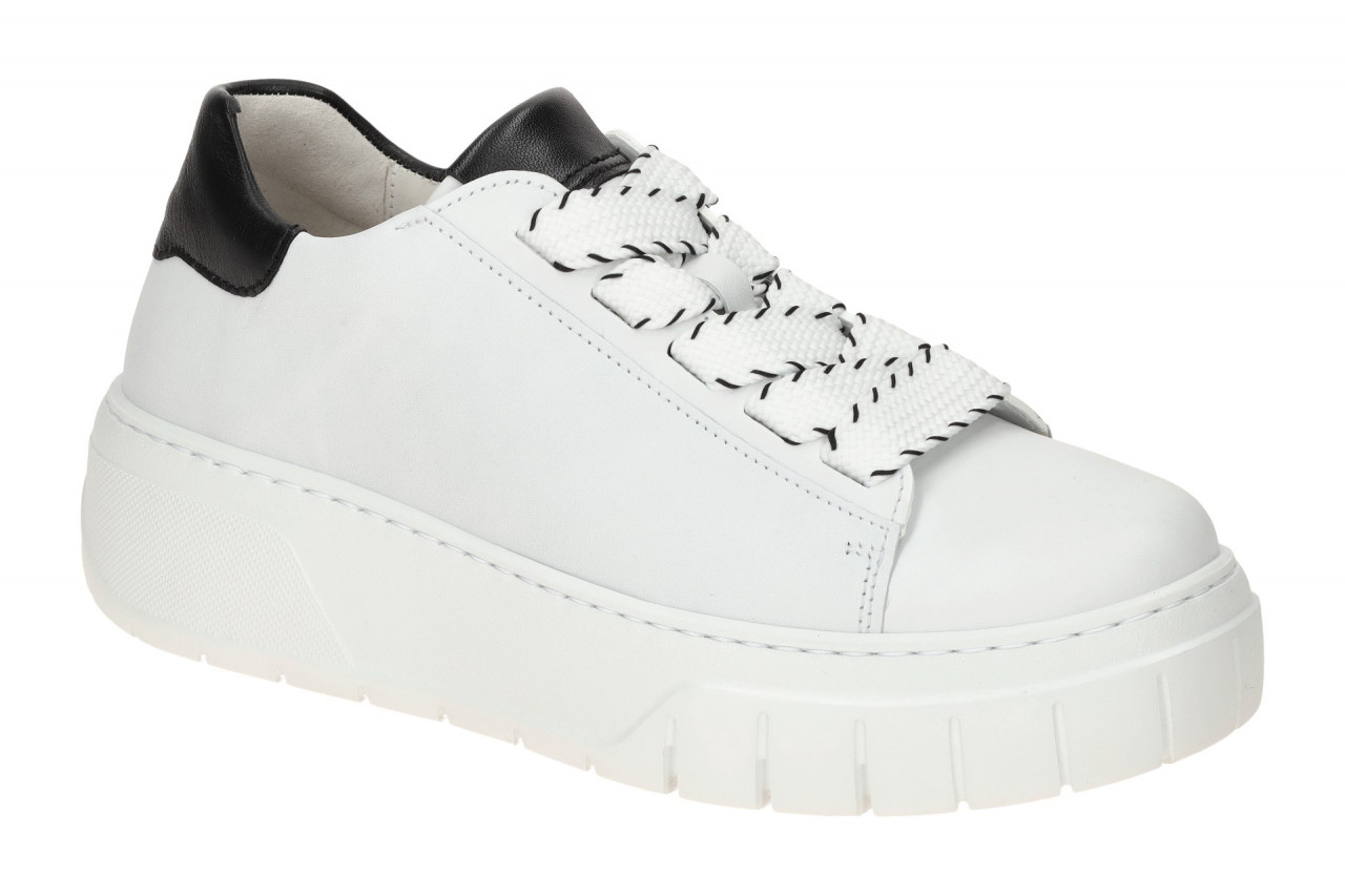 Gabor 63.222-27 Wei?/Schwarz Plateau-Sneaker Damenschuhe mit extra breiten Se...