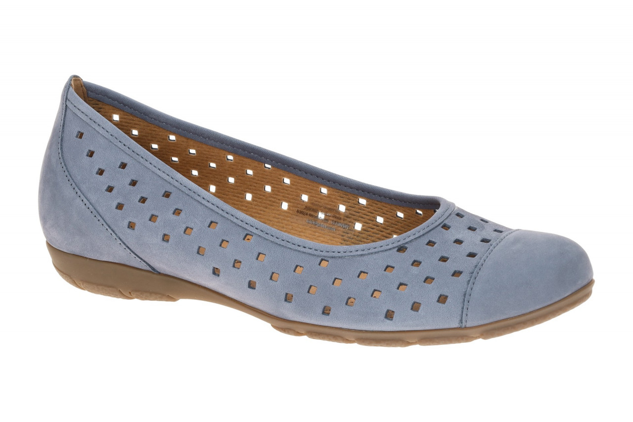 Gabor 84.169.10 hell-blau - Ballerina - Halbschuhe - Slipper f?r Damen