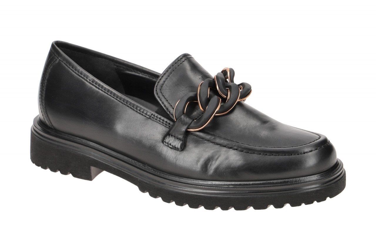 Gabor 72.554.57 - DAVOS Damen Slipper schwarz mit Deko-Kette