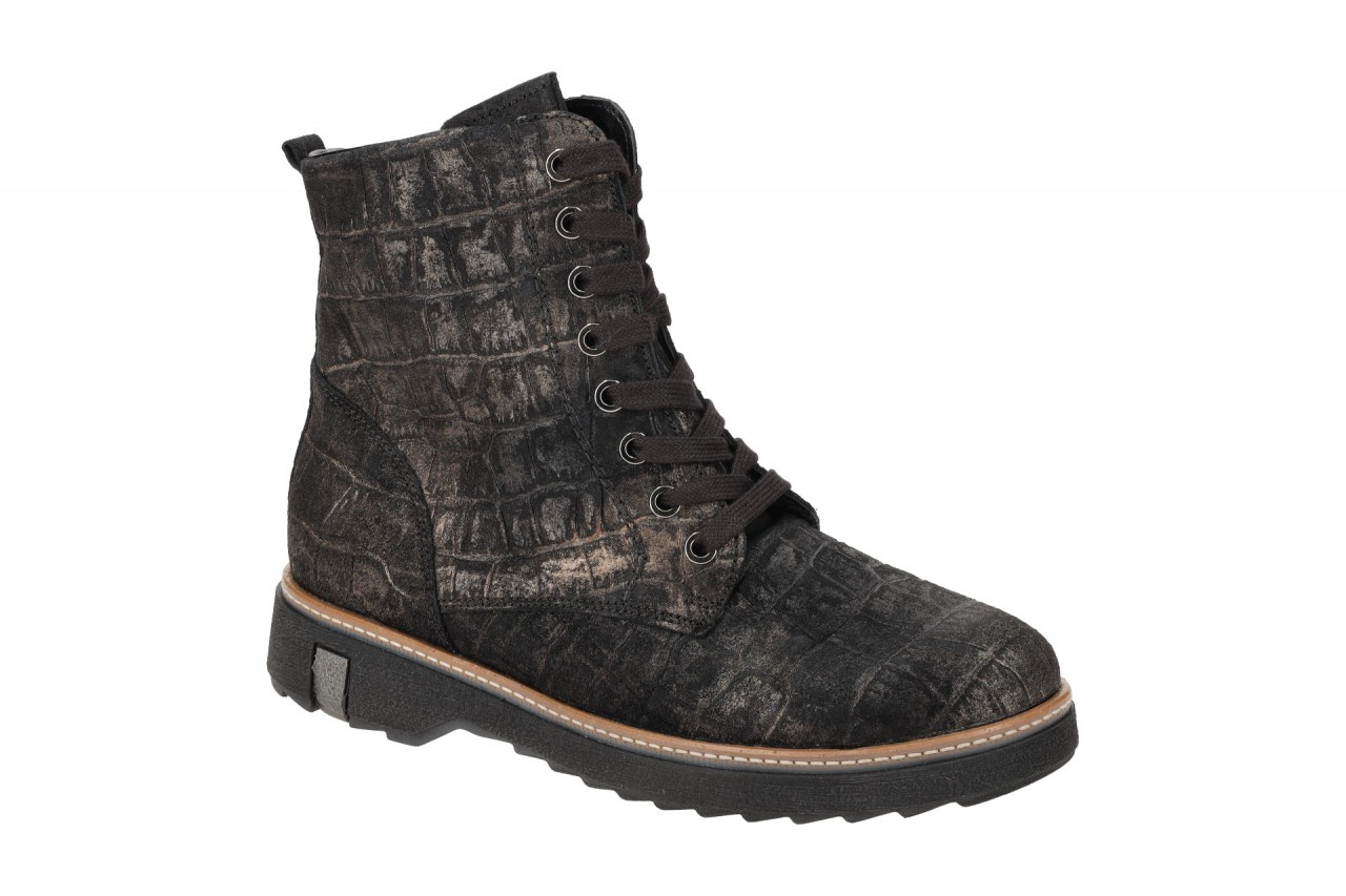 Waldl?ufer 683801 KITOMI Damen Winterstiefeletten Schwarz Nuba Luftpolstersohle