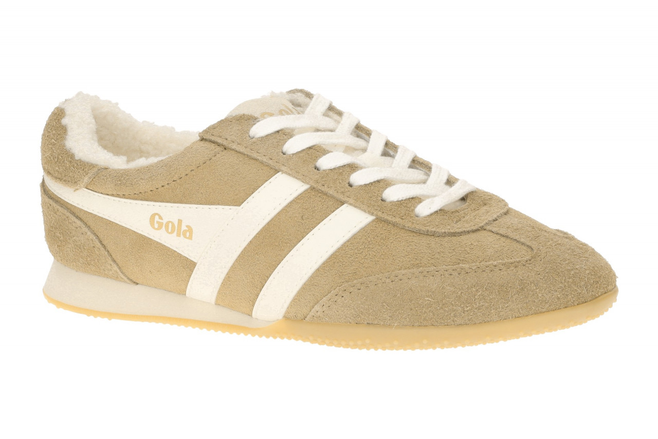 Gola CLB913LC Damen Winter Sneaker beige/wei?, Echtleder, Warmfutter, flach