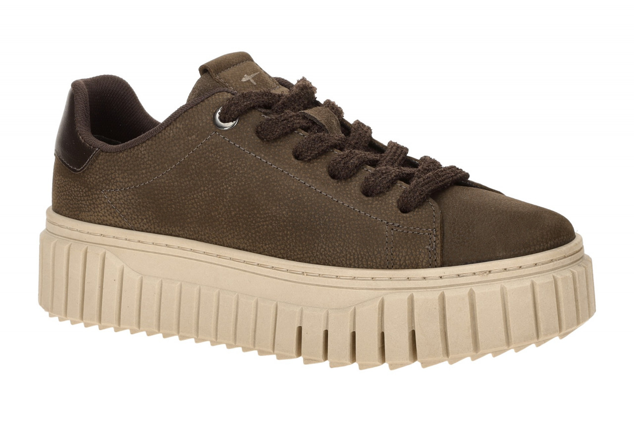 Tamaris 1-23702-45 304 Damen Plateau Sneaker mocca braun Echtleder Nubuck