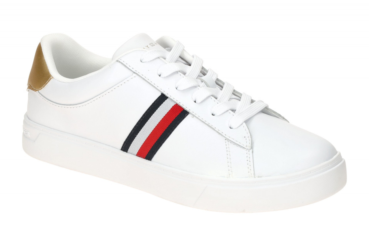 Tommy Hilfiger ESSENTIAL COURT SNEAKER STRPS FW08321 YBS wei? - sportliche Ha...