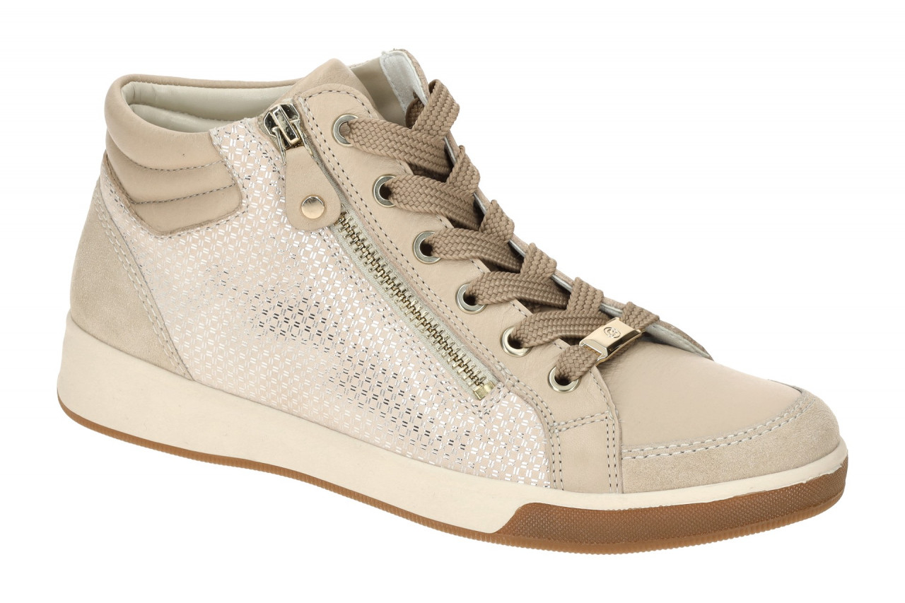 ara 12-24499 25 Beige Shell/Silber Damenschuhe Schn?r-Halbschuhe High Soft