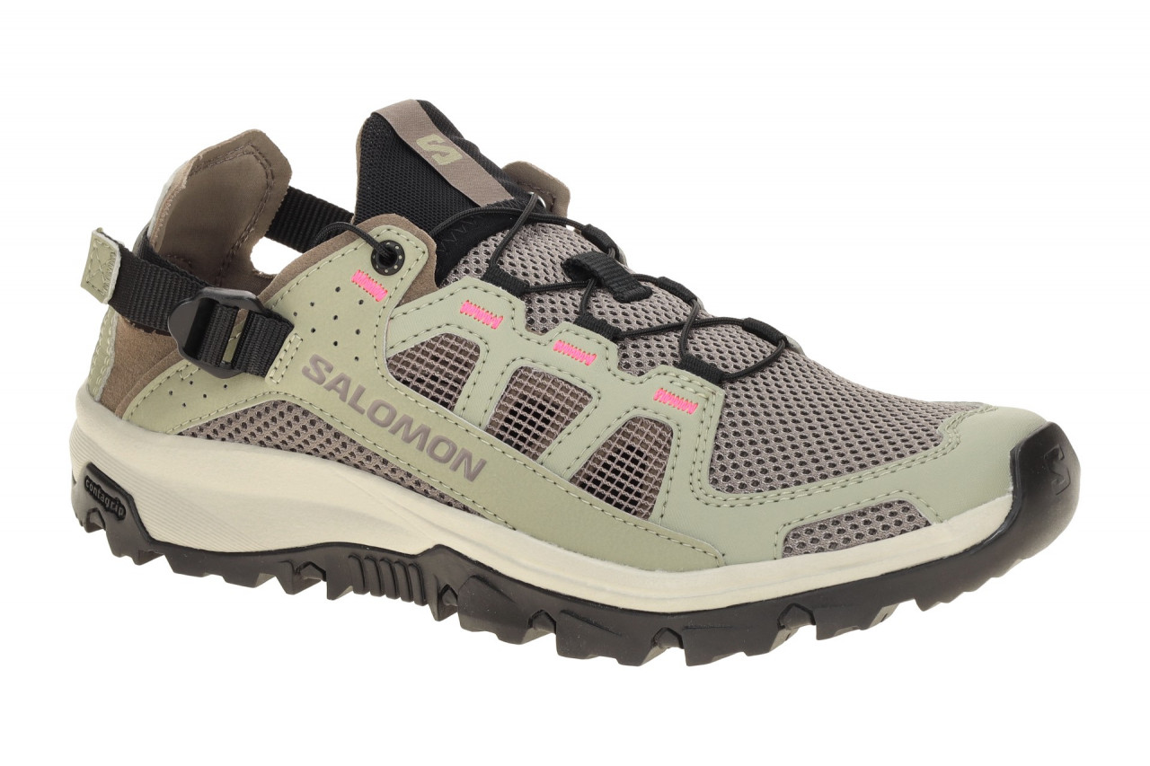 Salomon TECHAMPHIBIAN 5 - Women`s 491106 Grau Silver Sage/Iron/Knockout Pink ...