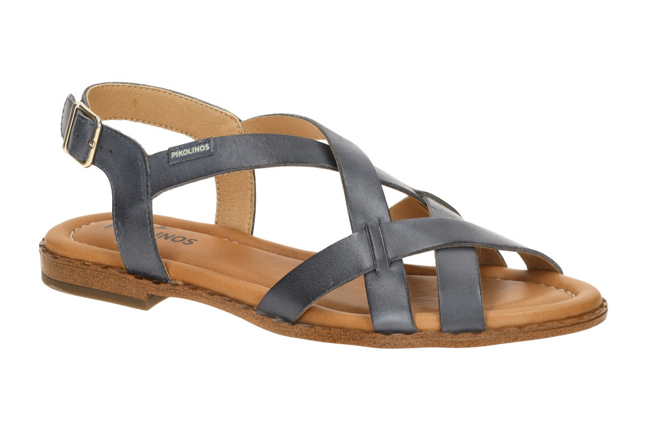 Pikolinos W0X-0556ST Pacific Damen Sandalette ALGAR Blau Echtleder Fu?bett