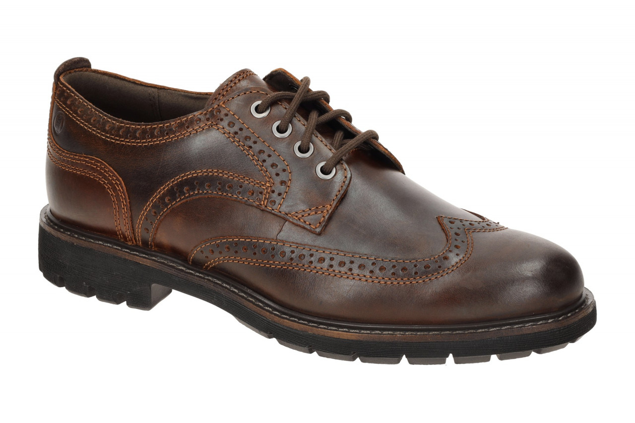 Clarks 26173439 BATCOMBE FAR Herrenschuhe in Braun - Dark Tan, Brogue Schn?rs...