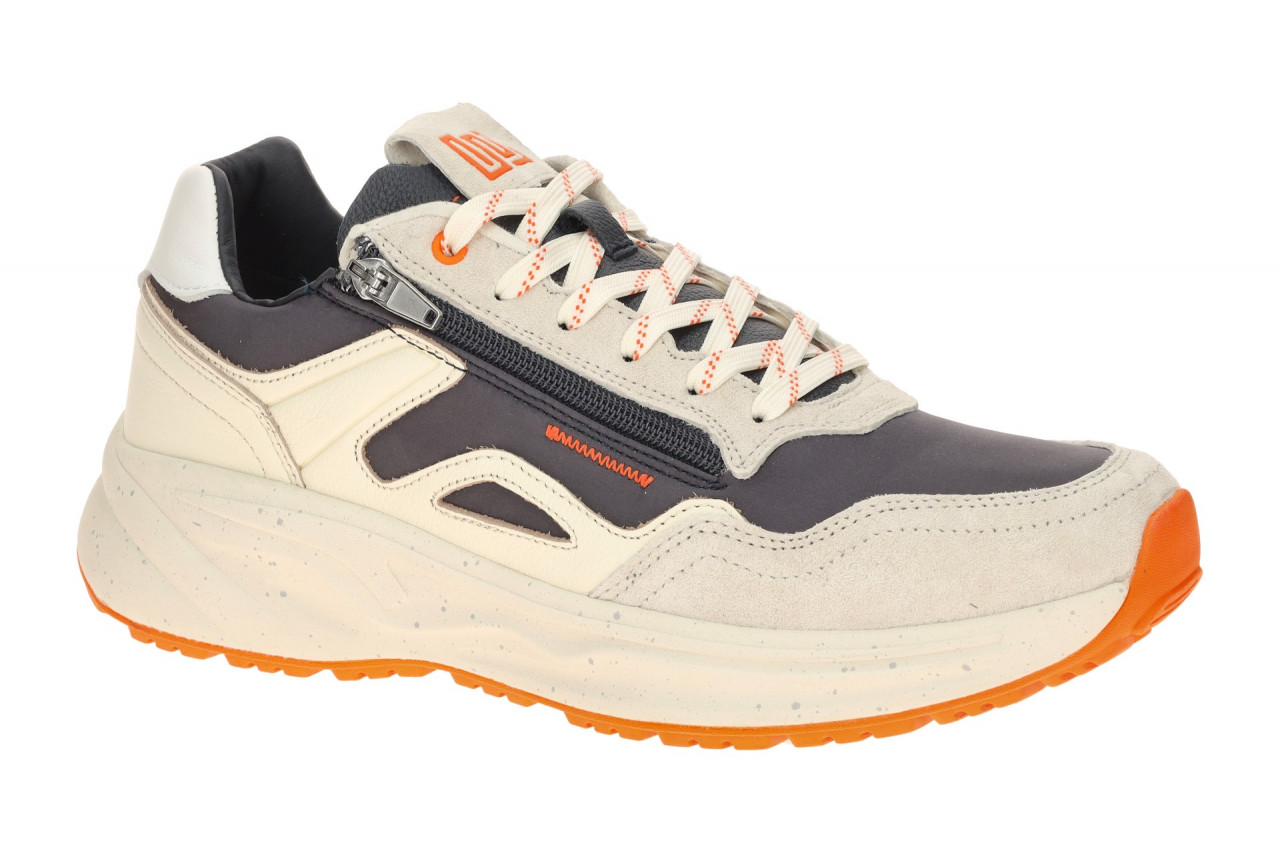 Waldl?ufer 985001 H-MAX Herren Sneakers Beige/Blau/Orange - Extra Weit