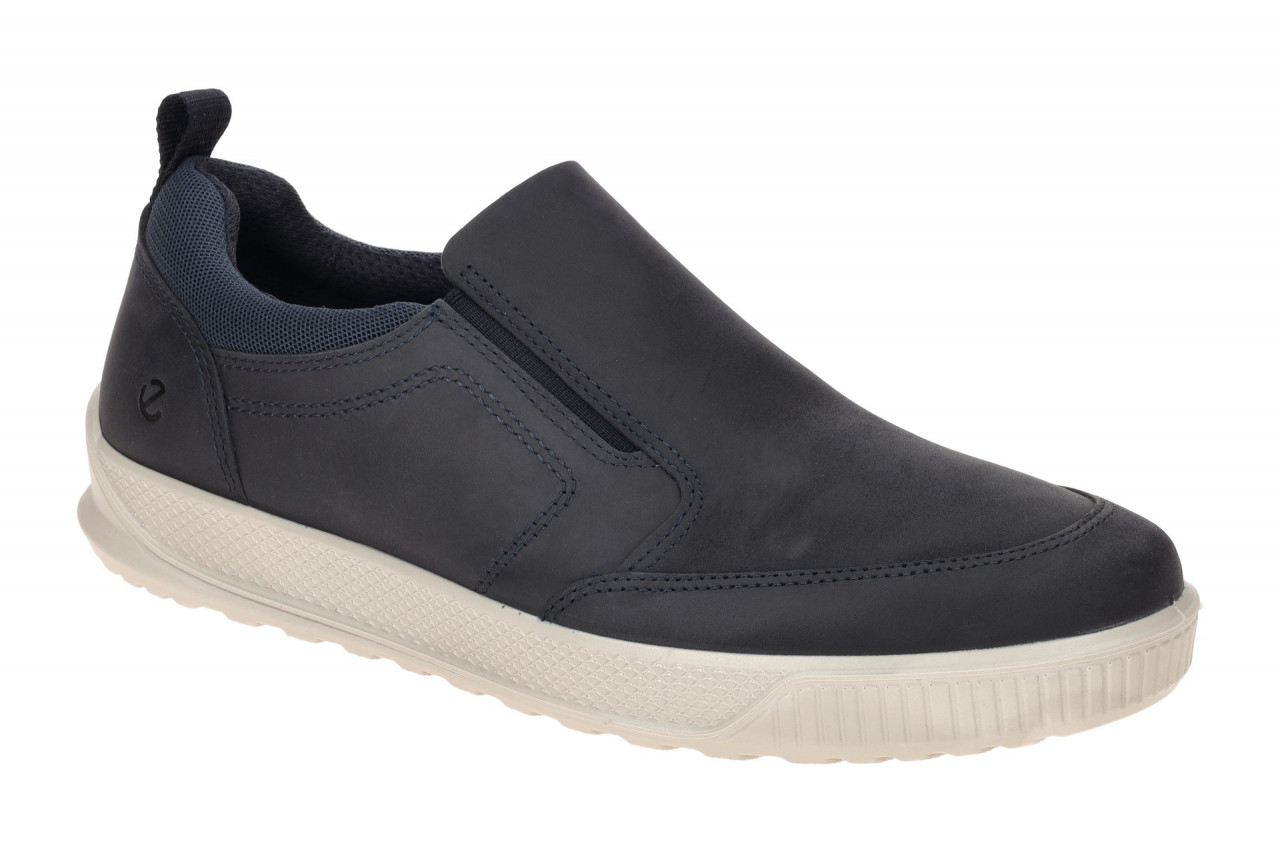 Ecco 50165402038 Slip On Herrenschuhe Marine Blau Nubuck Flexibel & leicht