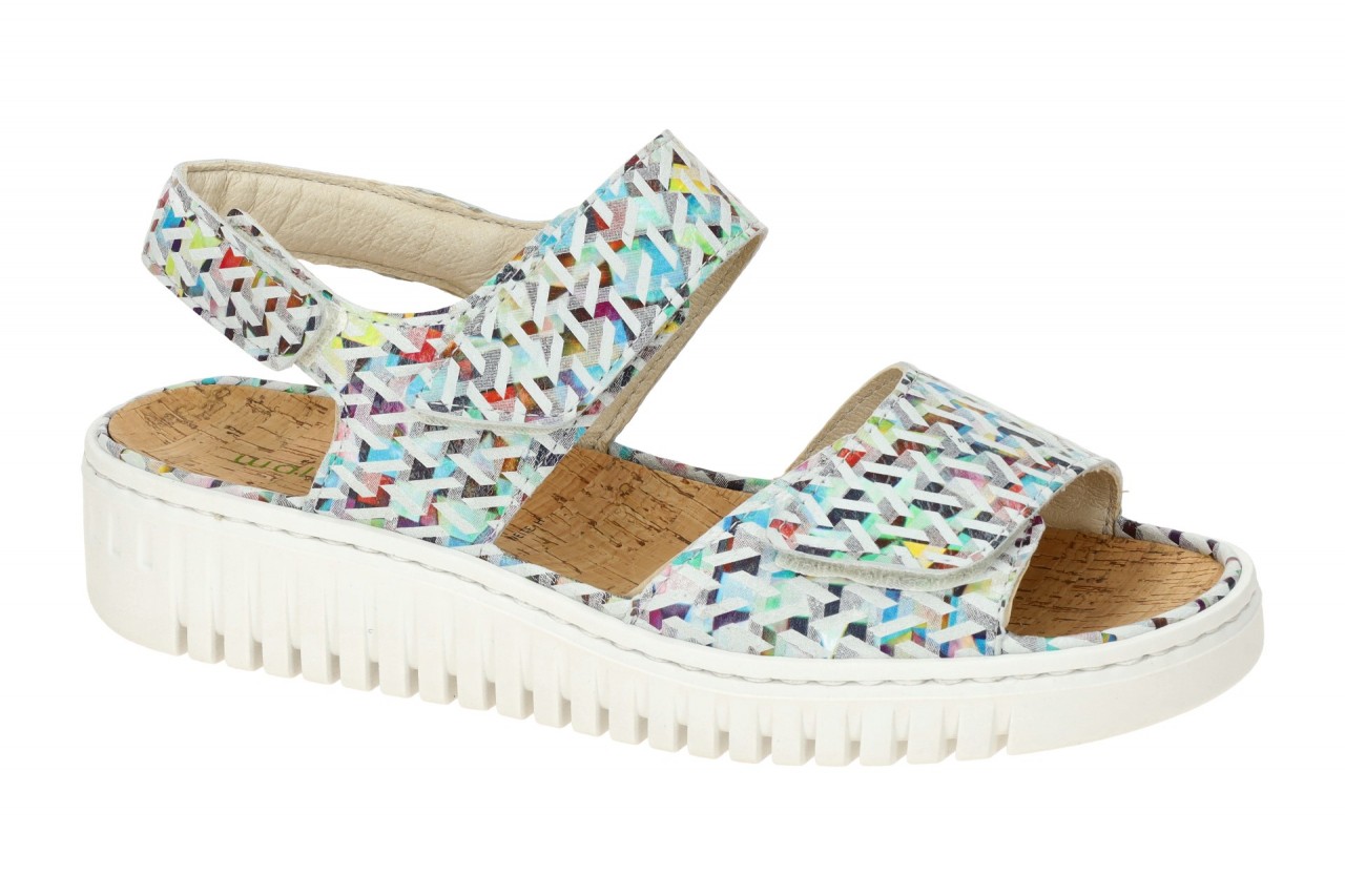 Waldl?ufer 955001 H-WILLOW Damen Sandale Mehrfarbig Multi Flexibel Klett Absatz