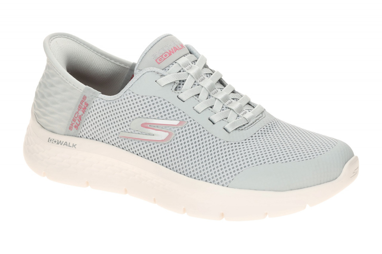 Skechers GO WALK FLEX 124836 GYPK hell-grau - Sneakers f?r Damen