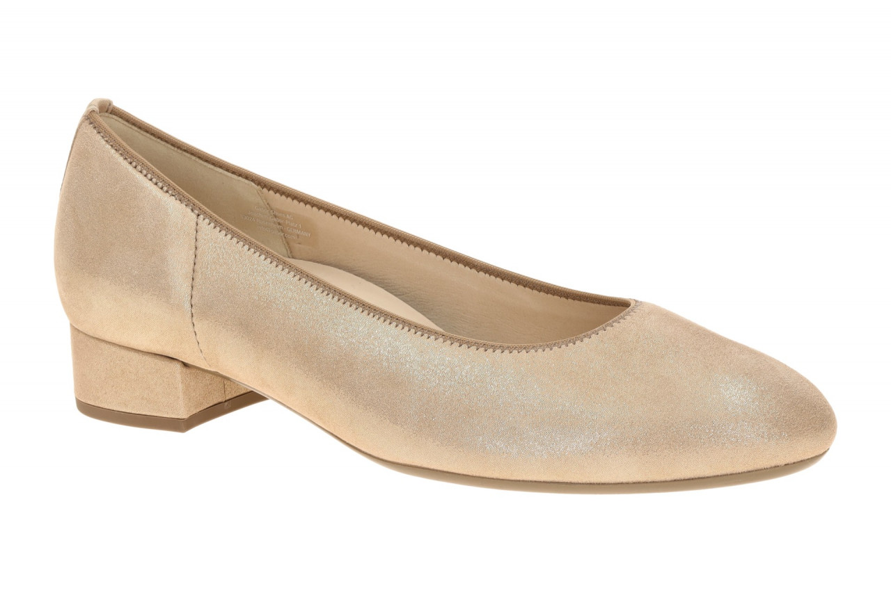 Gabor 3001.01.006 Damen Pumps Beige Sand Glitzer Absatz 3cm Echtleder