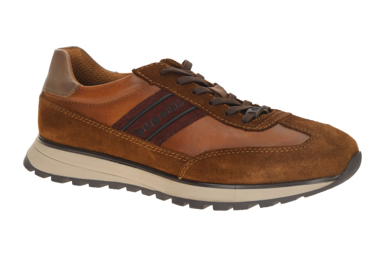 Bugatti 332-AWC03-1410 Herrenschuhe cognac braun bequeme Schn?r Halbschuhe