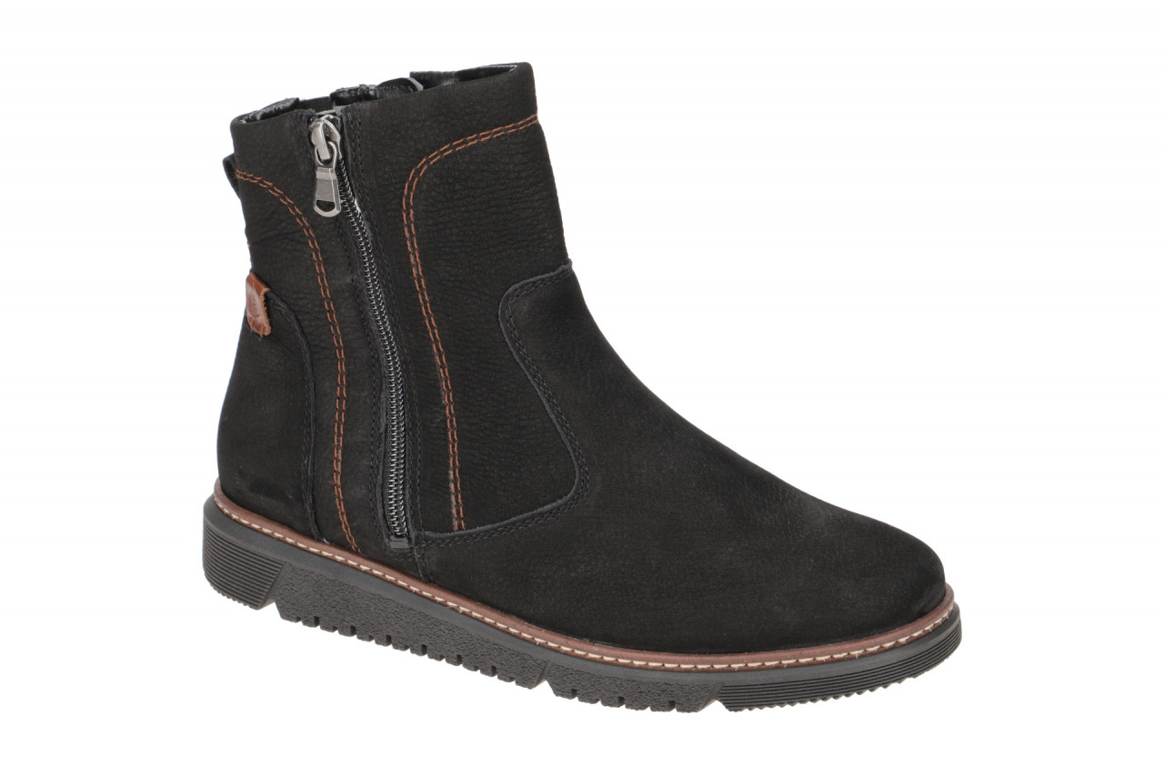 Waldl?ufer 604801 K-GESA Damen Stiefeletten Schwarz/Cognac - Weite K