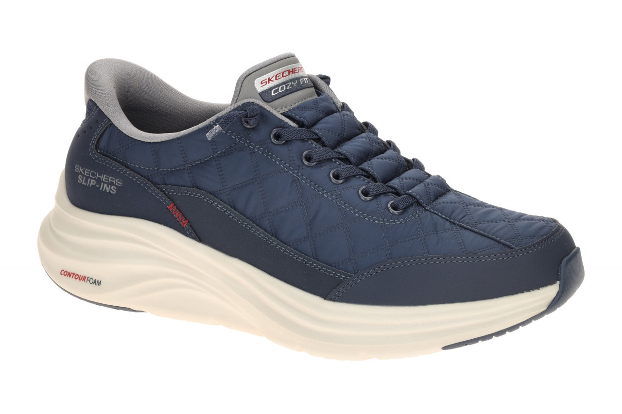Skechers 232619 NVGY Cozy Fit Herren Slipper blau/navy/gray Ultra leicht Hand...
