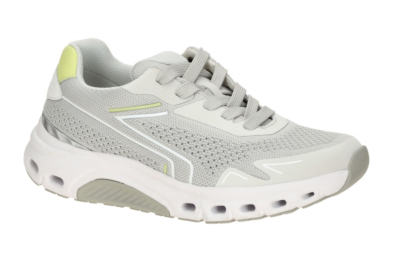Gabor 86.984.22 ROLLINGSOFT Damenschuhe Sneaker light grey/limette atmungsaktiv
