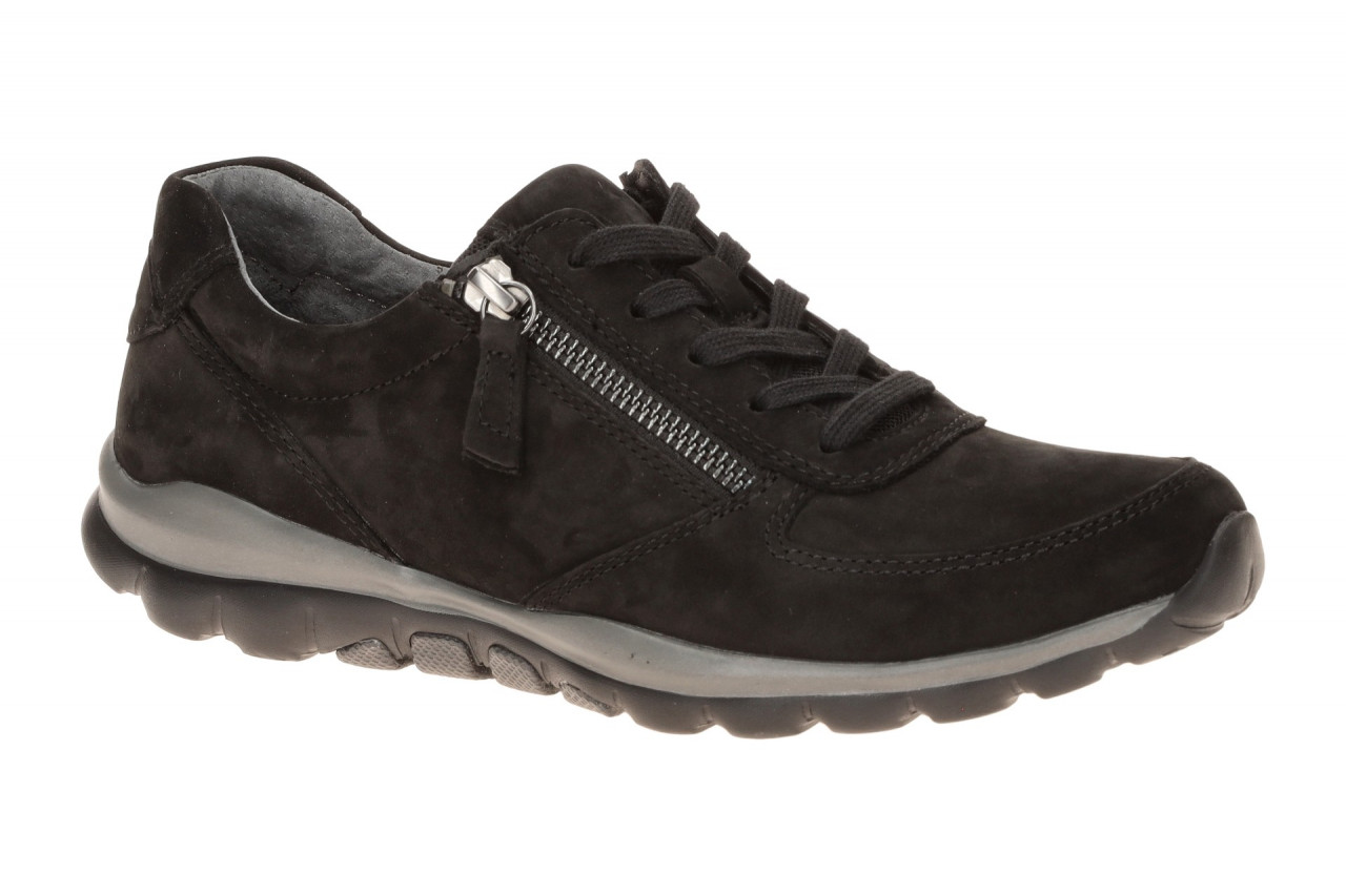 Gabor 06.968.47 ROLLINGSOFT Damen Sneaker Schwarz - Sportliche Halbschuhe