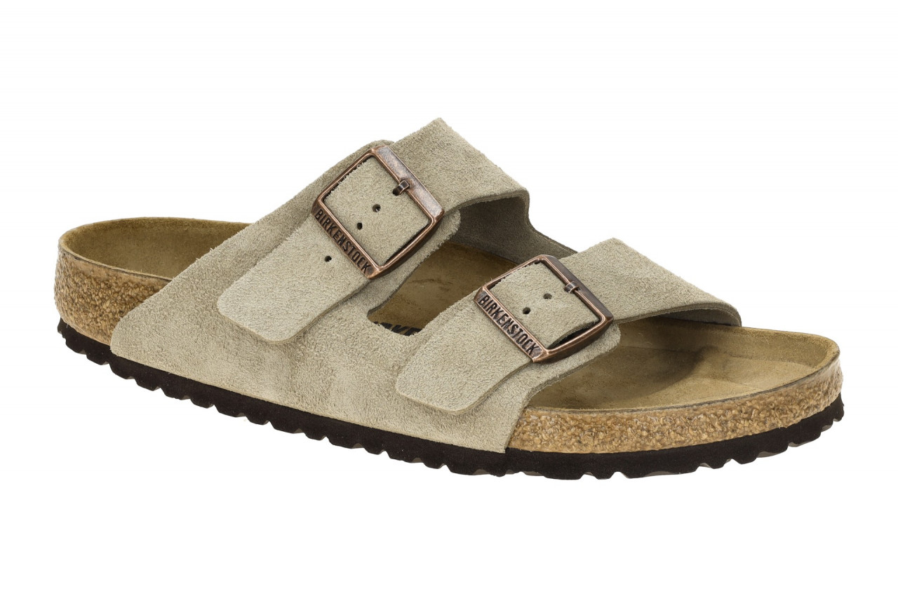Birkenstock ARIZONA BS 51461 grau - bequeme Pantoletten f?r Herren