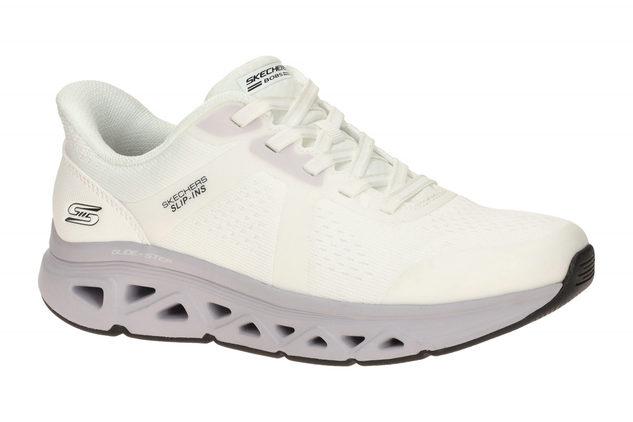 Skechers 117863 WLV Damenschuhe Slip On Sneaker wei?/lavender Glide Step Tech...