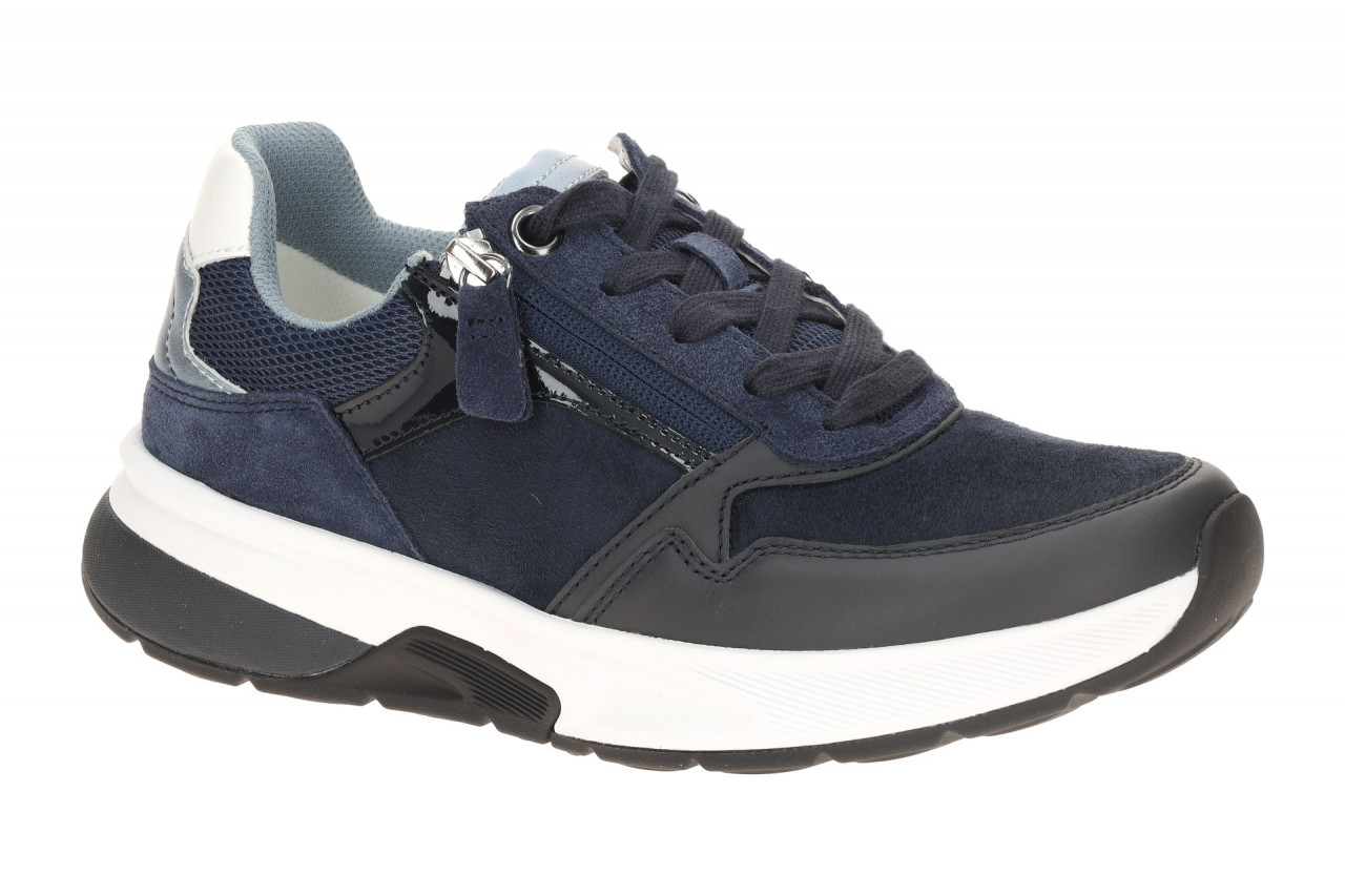 Gabor 86.847.66 ROLLINGSOFT Damen Sneaker blau wei? river kombi bequem
