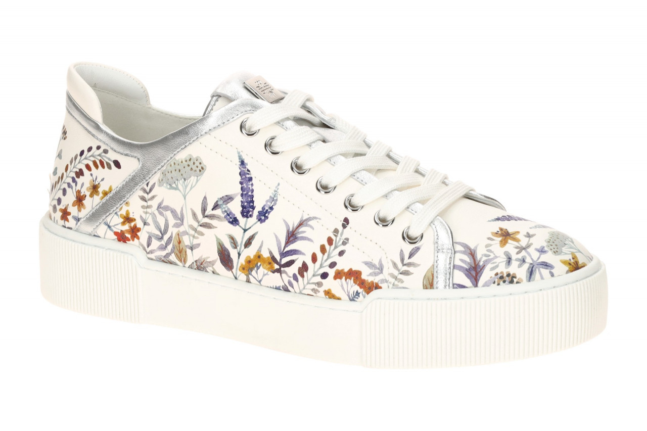 H?gl 3679 Steve Damenschuhe wei? bunter Blumen-Print Plateau Sneaker