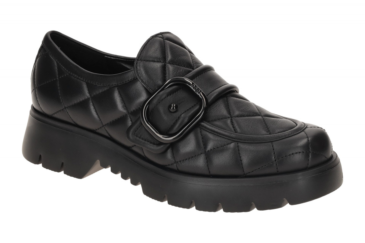 H?gl 2430 Plateau Loafer Halbschuhe Schwarz Echtleder Slipper Damenschuhe