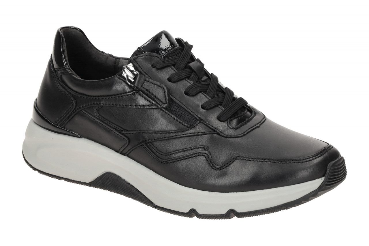 Gabor 06.896.57 Rollings Soft Damenschuhe Schwarz (S.grau) - Sportliche Sneaker