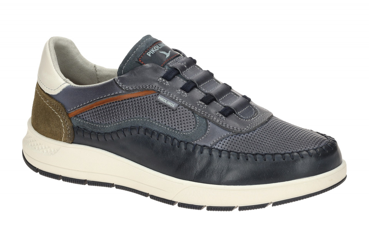 Pikolinos M7W-6423C1 Salamanca Herren Slipper blau bequem rund G Gummi-Sohle