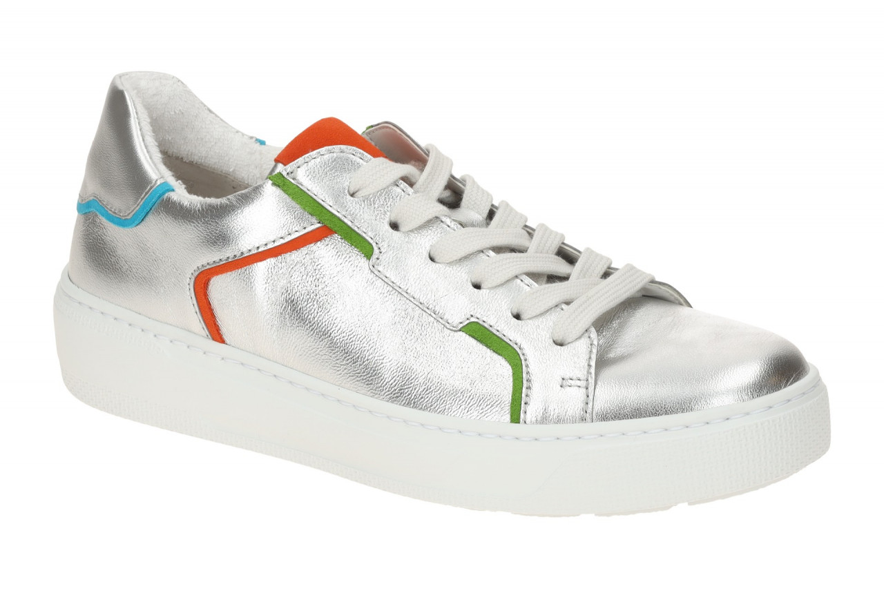 Gabor 63.210 Silber Multicolor Damen-Halbschuhe, Leder, Komfort Fu?bett, PU L...
