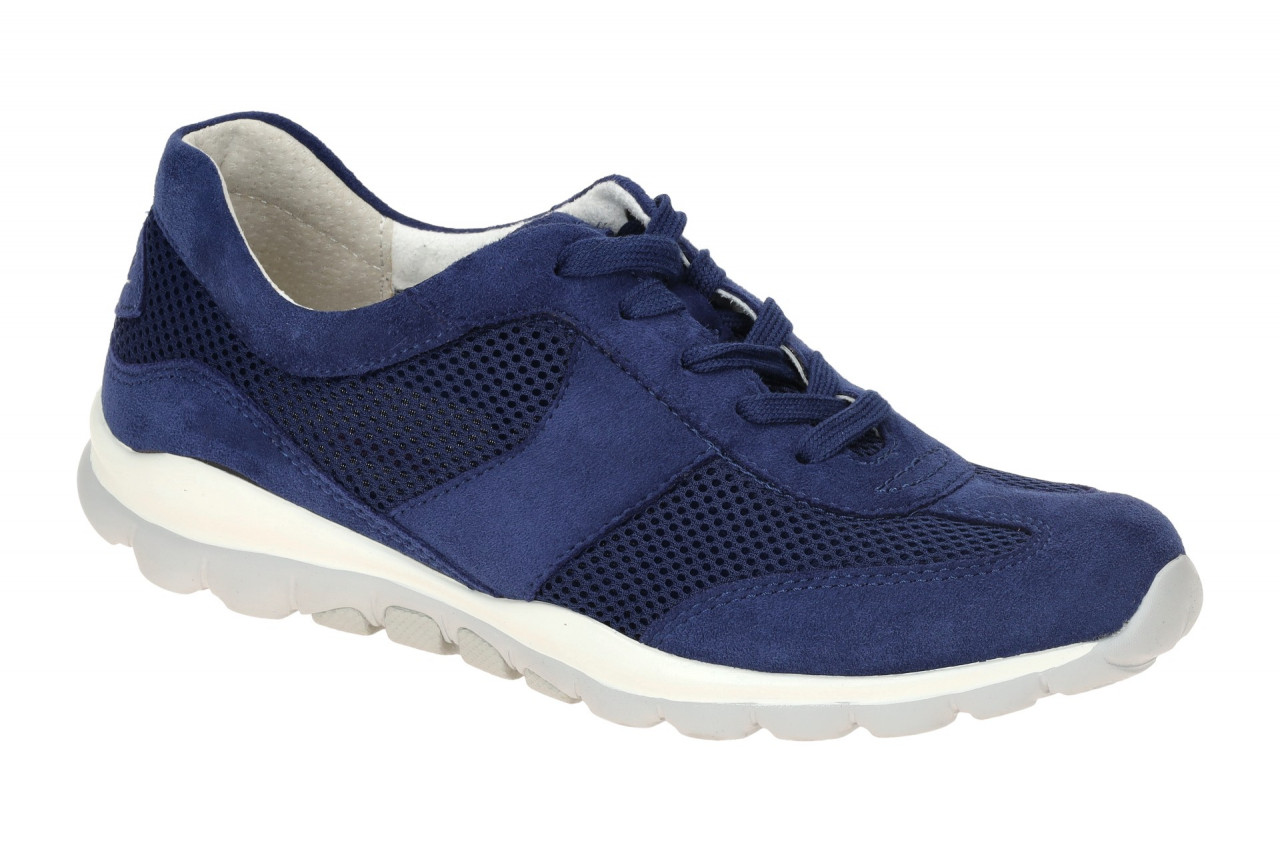 Gabor 86.966.36 ROLLINGSOFT Damen Halbschuhe Sneakers blau oceano bequem & fl...