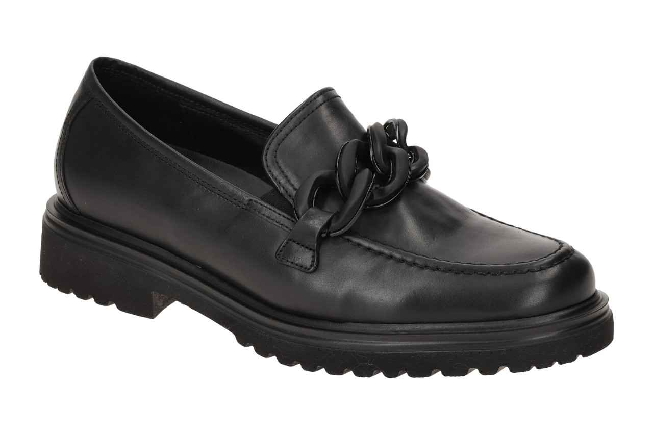 Gabor 72.554.67 Damen Slipper Schwarz Lack Extra Weit H - Davos Comfort