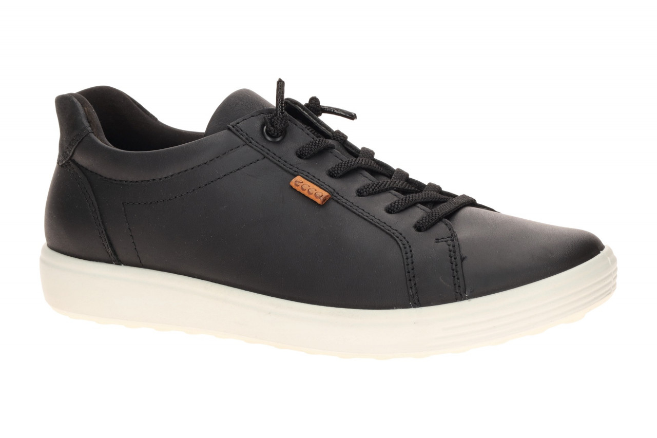 Ecco 49058351052 Soft 7 - Low Easy Slip Damenschuhe Schwarz Matt/weiss Gummiz...