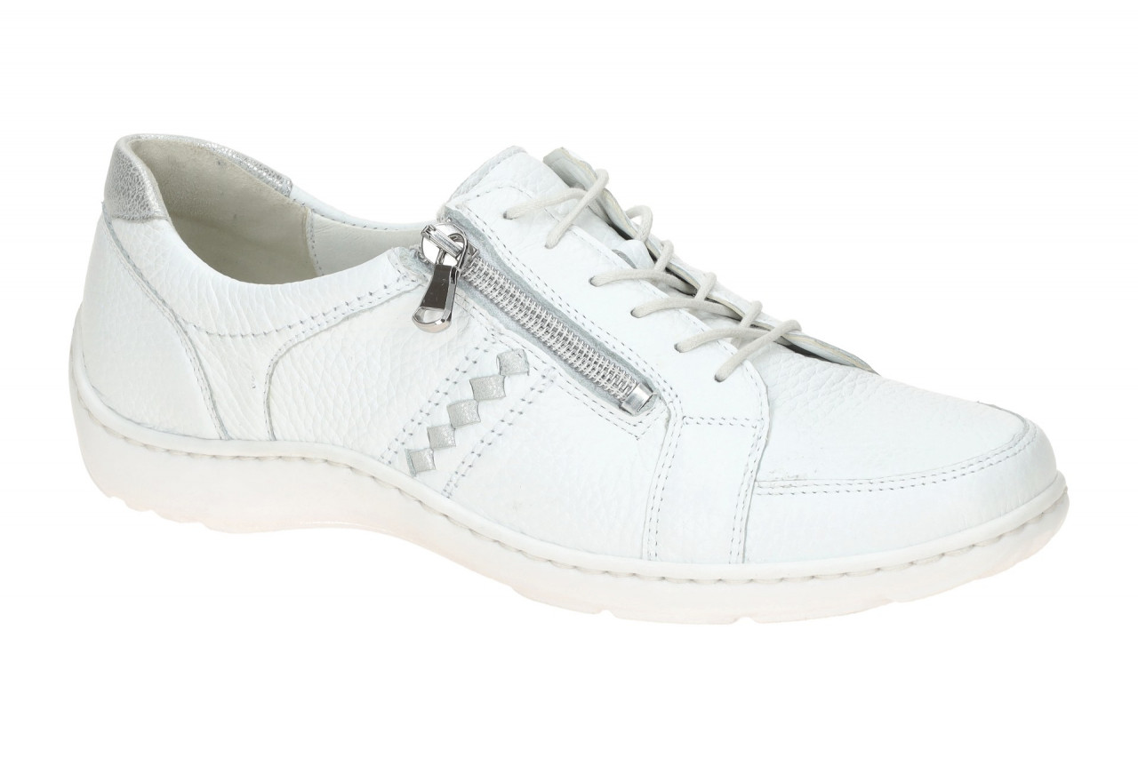 Waldl?ufer 496054 HENNI Damenschuhe wei?/silber mit Wechselfu?bett