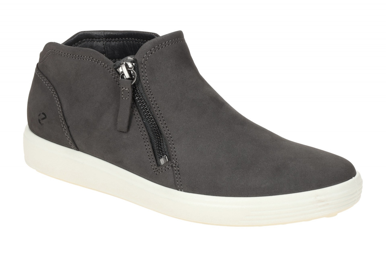 Ecco 430243 Soft 7 Women - Grau Magent Slipper Damenschuhe Nubuck Ledersohle
