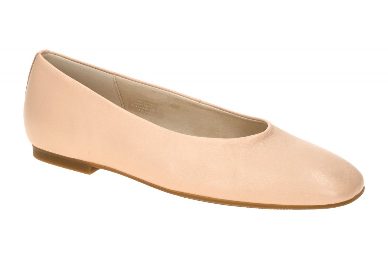 Gabor 64.140 Damen Ballerinas in Altrosa-Rouge mit Echtleder-Futter