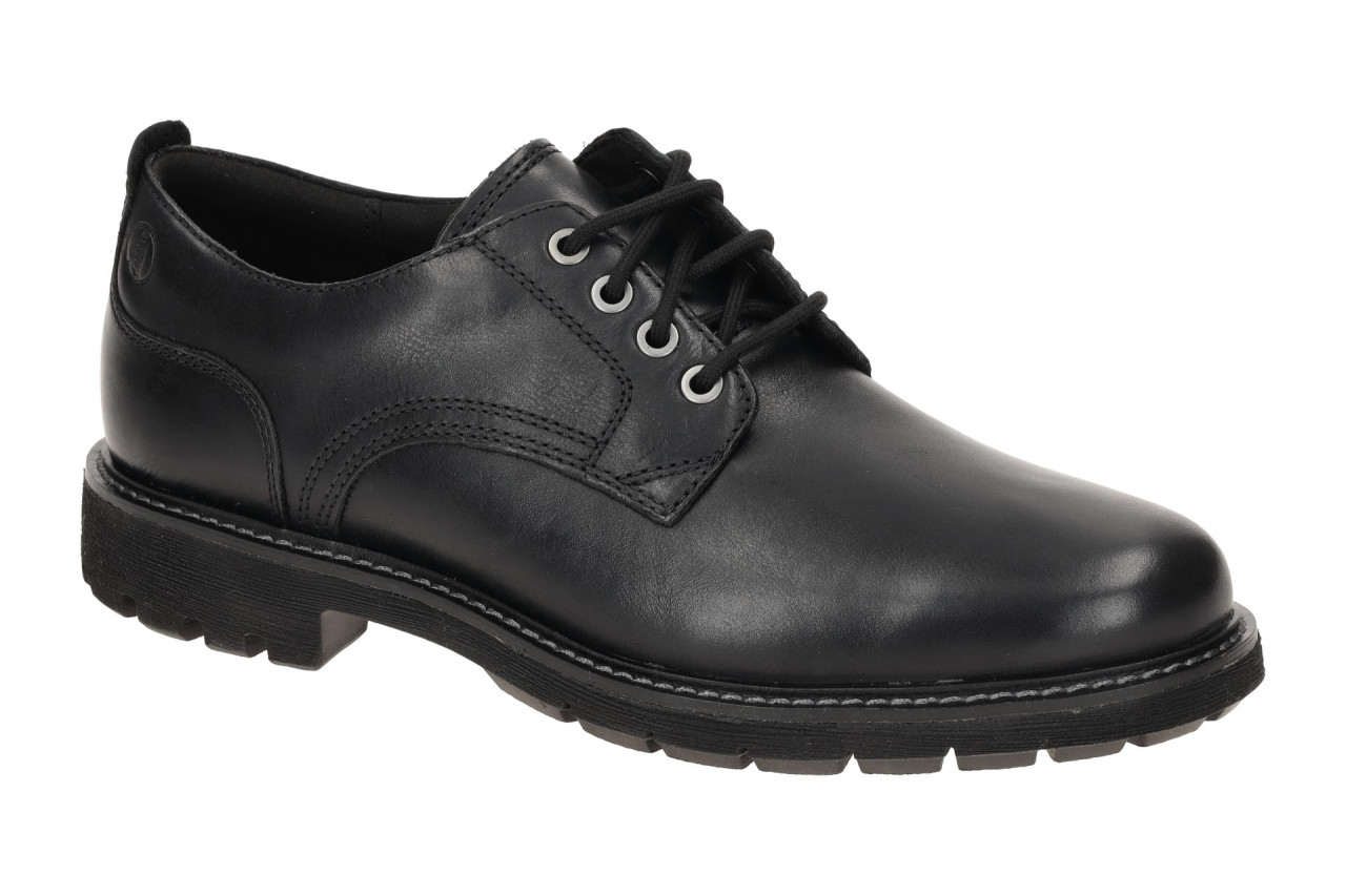 Clarks 26173434 7 BATCOMBE TIE Herrenschuhe Schwarz Glattleder Schn?rschuhe