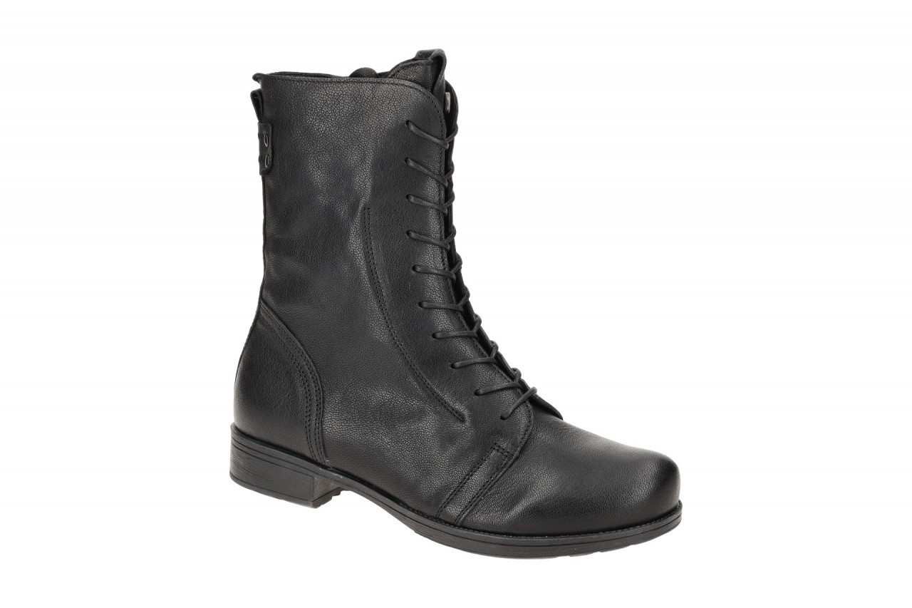 Think 3-000154 Damen Stiefeletten Schwarz Echtleder bequem mit herausnehmbare...