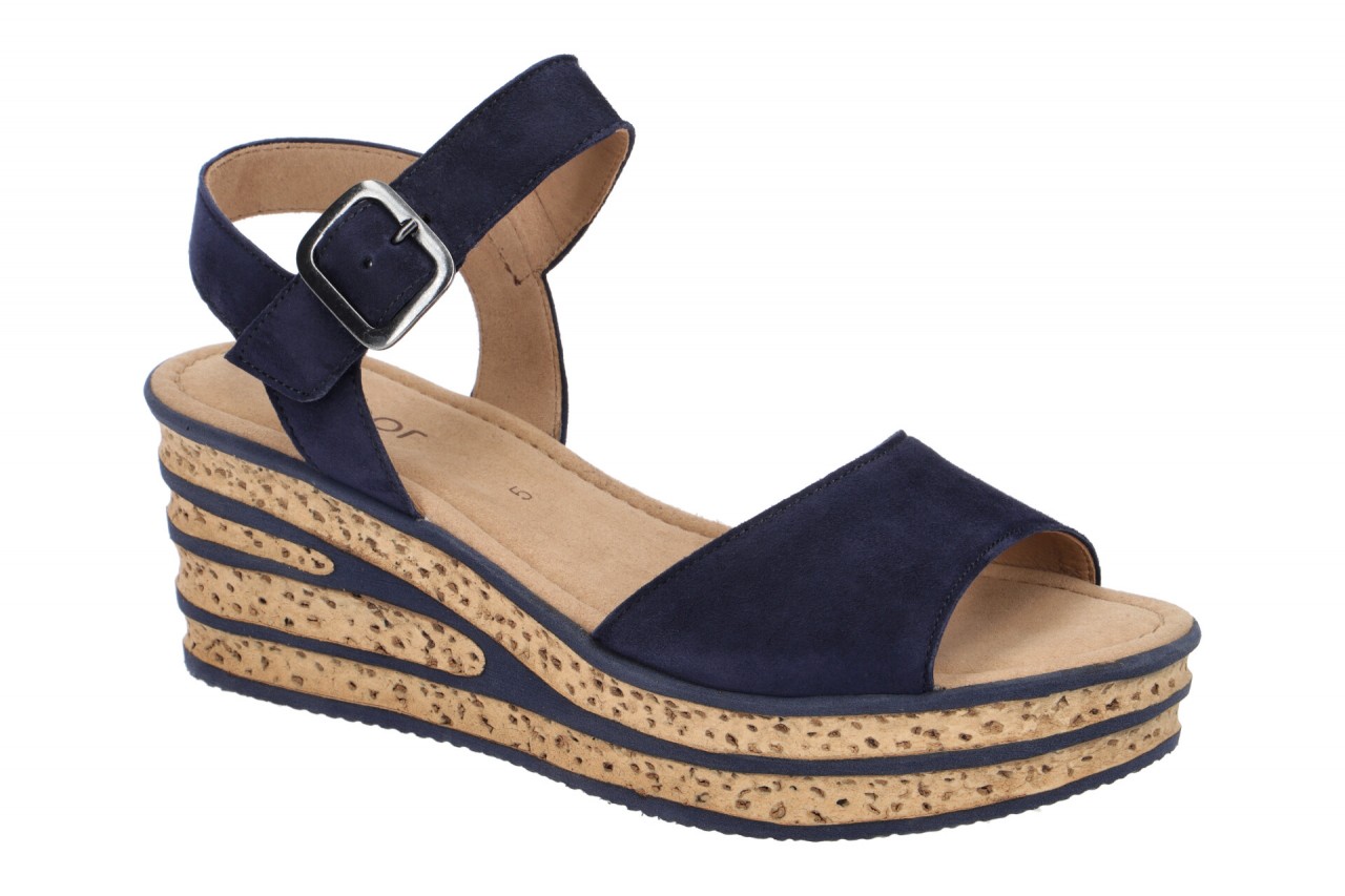 Gabor 84.651.16 dunkel-blau - Riemchen Sandale f?r Damen