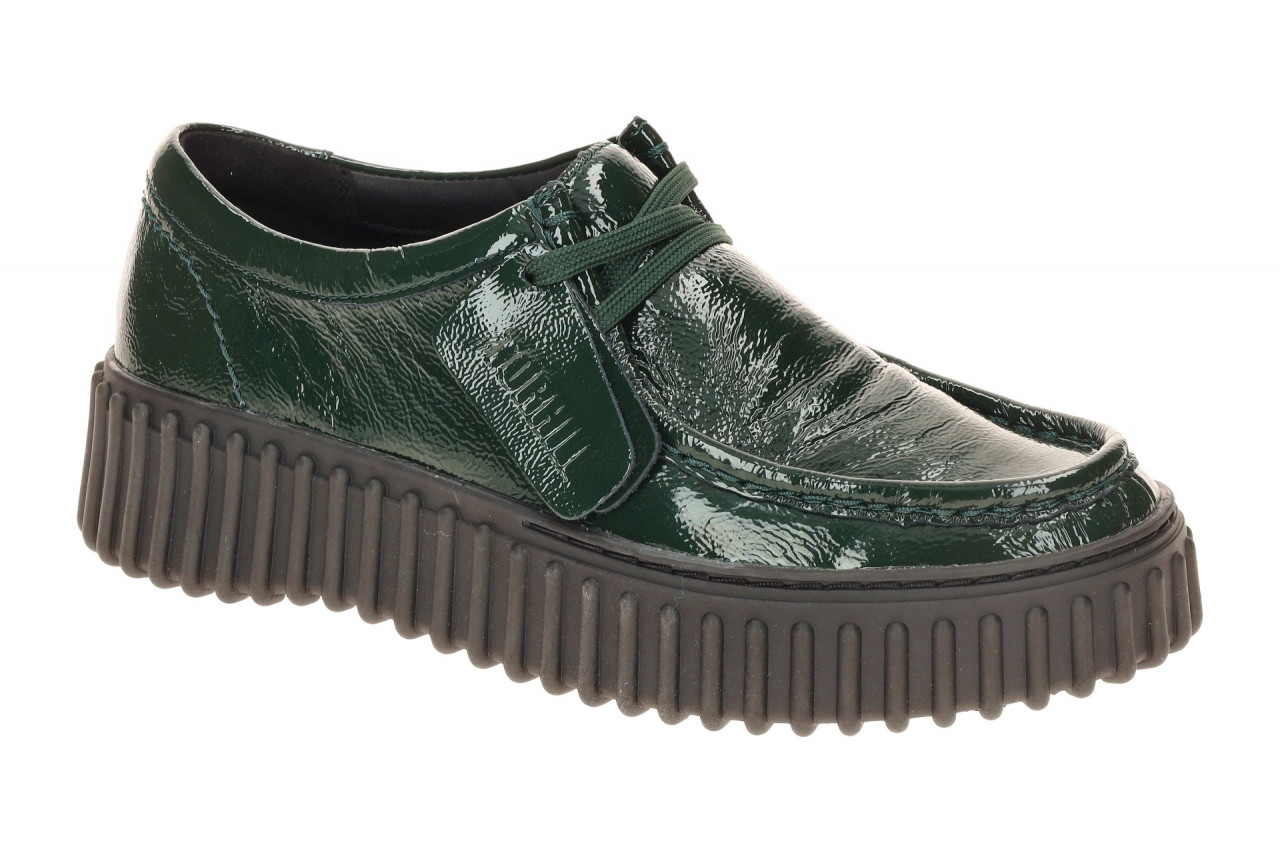 Clarks TORHILL_BEE 26184949 4 Green Damenschuhe bequeme Schn?r-Halbschuhe Pla...