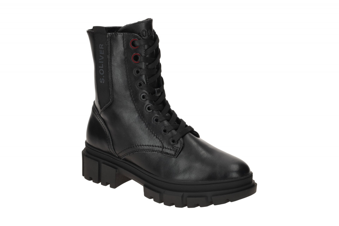 S. Oliver Damen Stiefeletten 25221 schwarz Chunky Boots Vegan-Schuhe