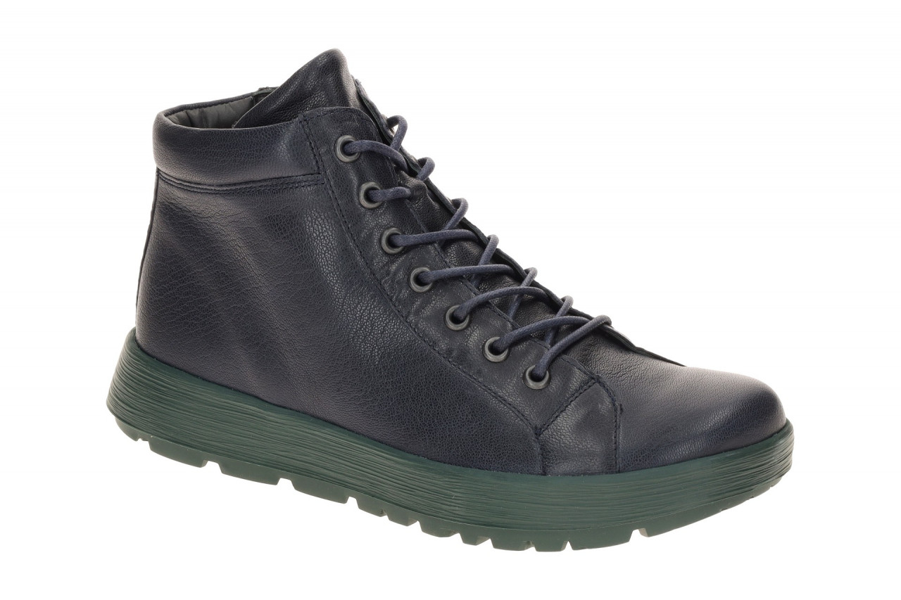 Think 747-8050 Navy Damen Stiefeletten Echtleder Komfort Fu?bett