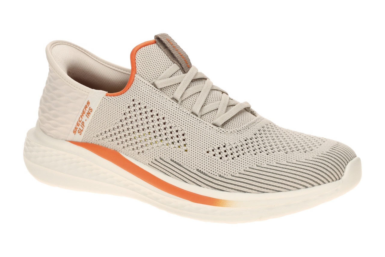 Skechers 210810 SND Herren Slipper Grau Sand Vegan H?kel-Optik Memory Foam