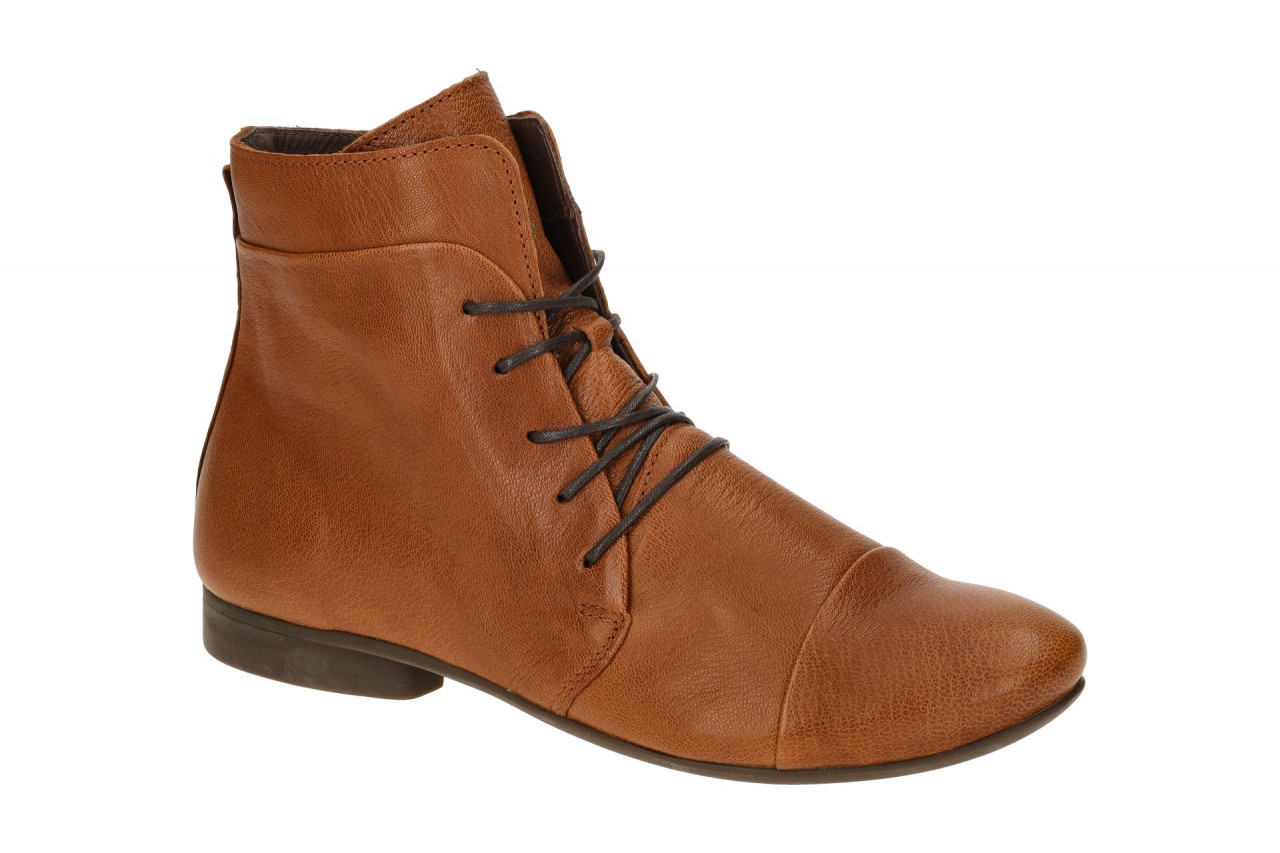 Think GUAD 2 Damen Stiefeletten in Cognac Braun - elegante Ankle Boots