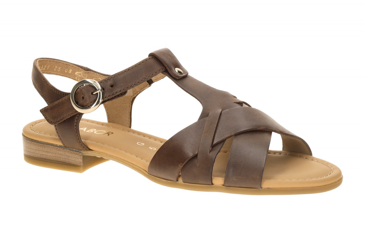 Gabor 82.794 Damen Riemchen Sandalette Braun Sattel Vacchetta Echtleder Gummi...