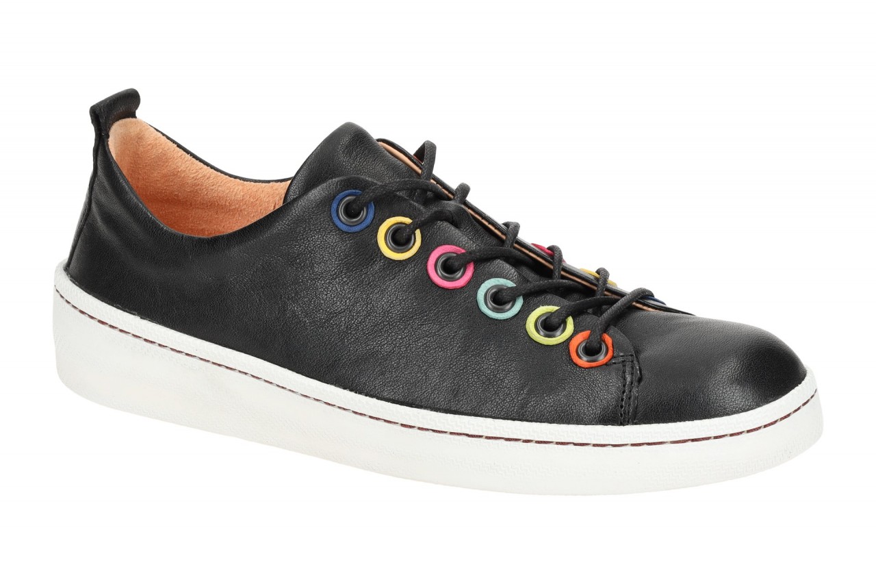 Think 895 KUMI Damenschuhe Schwarz Leder Nat?rliches Fu?bett Gummisohle